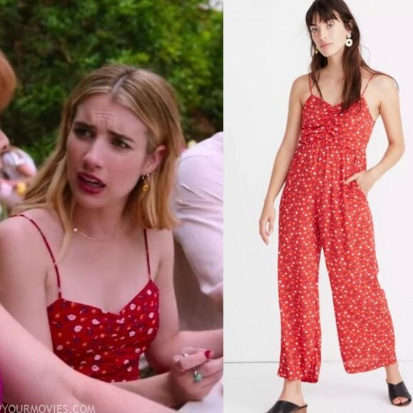 Red Floral Jumpsuit - Picture 14 of 14